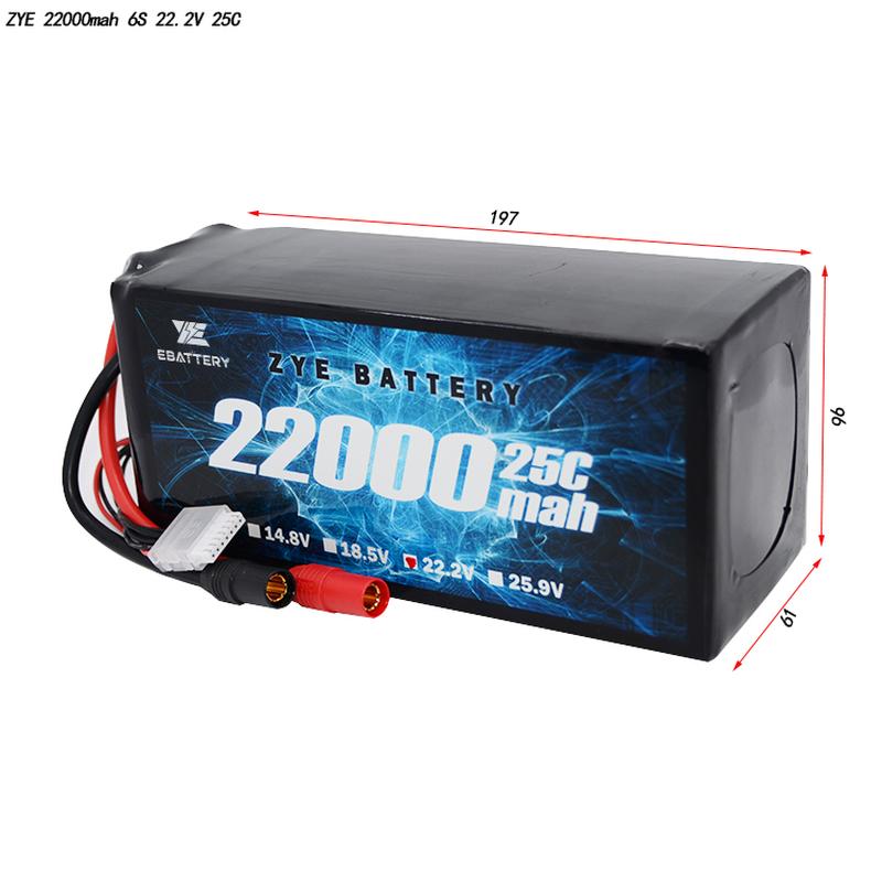22000 mAh 14S lipo baterija
